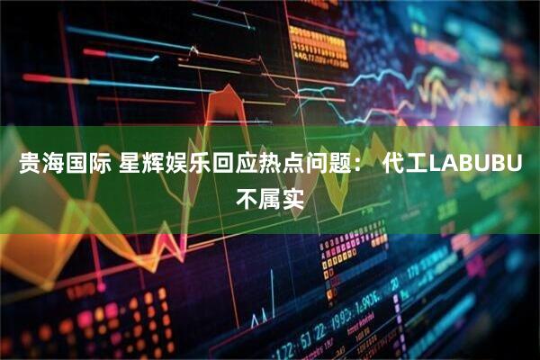 贵海国际 星辉娱乐回应热点问题： 代工LABUBU不属实