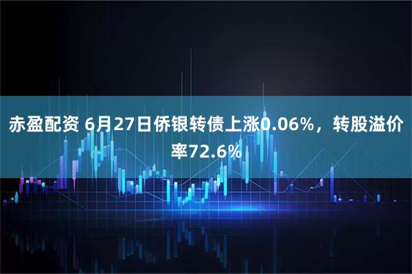 赤盈配资 6月27日侨银转债上涨0.06%，转股溢价率72.6%