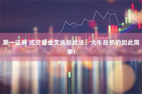 第一证券 成交量金叉选股战法，大牛股抓的如此简单！
